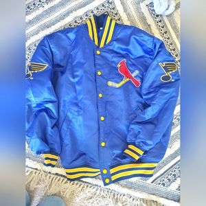 Cardinals blues puffer coat